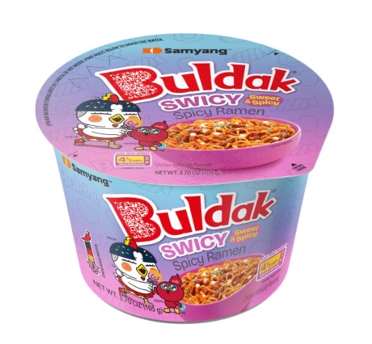 Samyang Buldak Ramen Bowl Swicy Sweet and Spicy 6 Count