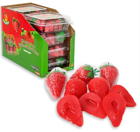 Raindrops Gummy Liquid Filled Strawberries 16 Count