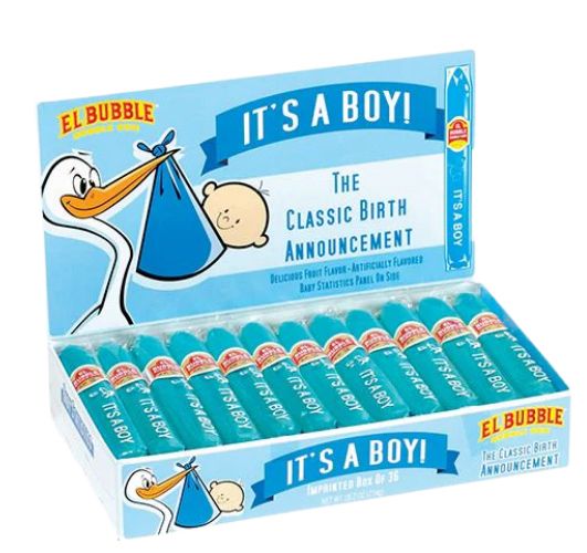El Bubble Bubble Gum It's A Boy Cigars 36 Count
