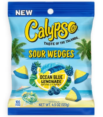 Calypso Candy Sour Wedges - Ocean Blue 12 Count