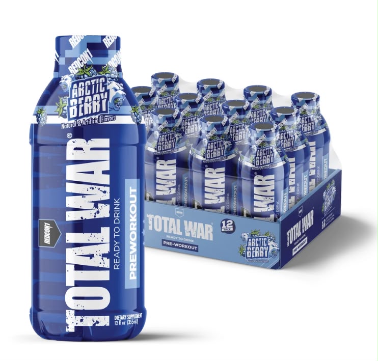 Total War Ready To Drink Preworkout | Arctic Berry 12 Count