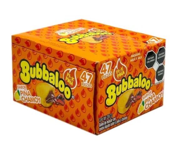 Bubbaloo Gum Sabor Pina Chamoy 47 Count