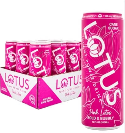 Lotus Plant Power Drink Pink (Cane Sugar) 12 Count