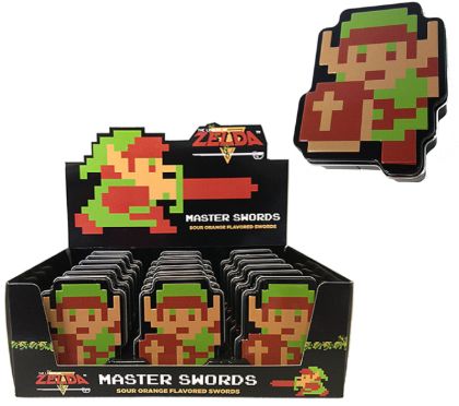 Nintendo Zelda Link Sword Tin W/ Orange Sours 18 Count