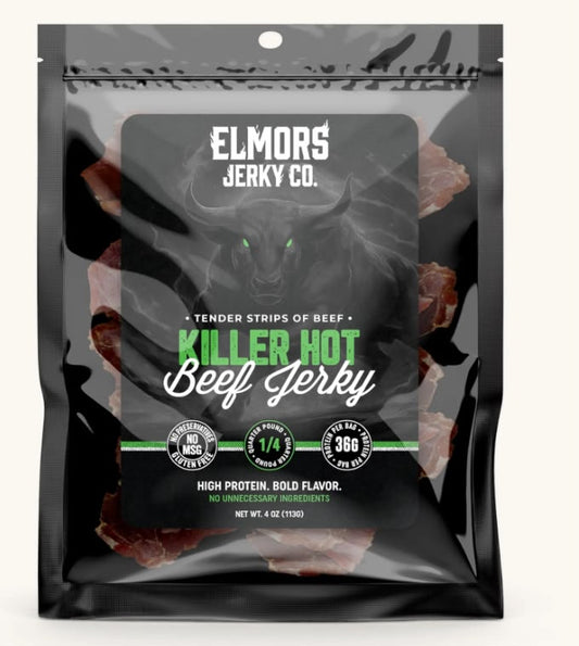 Elmors Beef Jerky | Killer Hot 12 Count