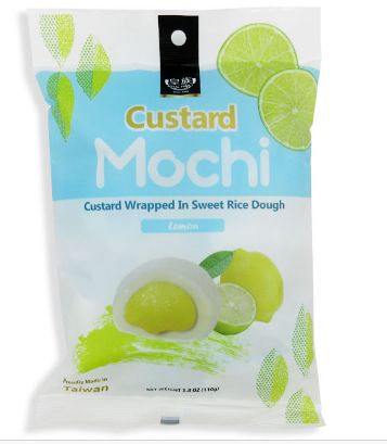 Custard Mochi - Lemon 12 Count