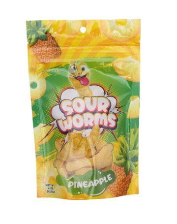 Sour Worms Pineapple 12 Count