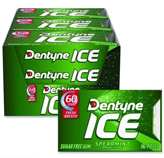 Dentyne Ice Gum Spearmint S/F 9 Count