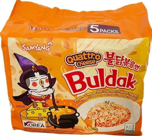 Samyang Buldak Ramen Bags Quattro Cheese 5 Count
