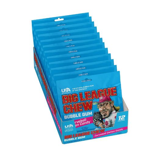 Big League Chew Gum Cotton Candy 12 Count