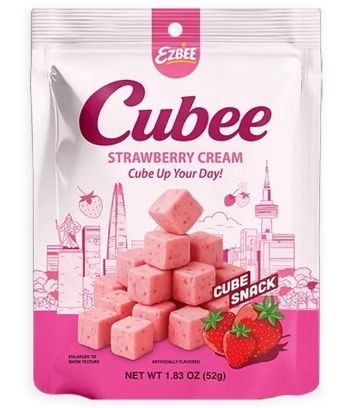 Ezbee Cubee Snack Strawberry Cream 16 Count
