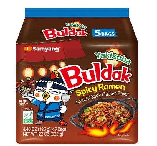 Samyang Buldak Ramen Bags Yakisoba 5 Count