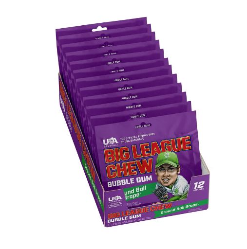 Big League Chew Gum Grape 12 Count