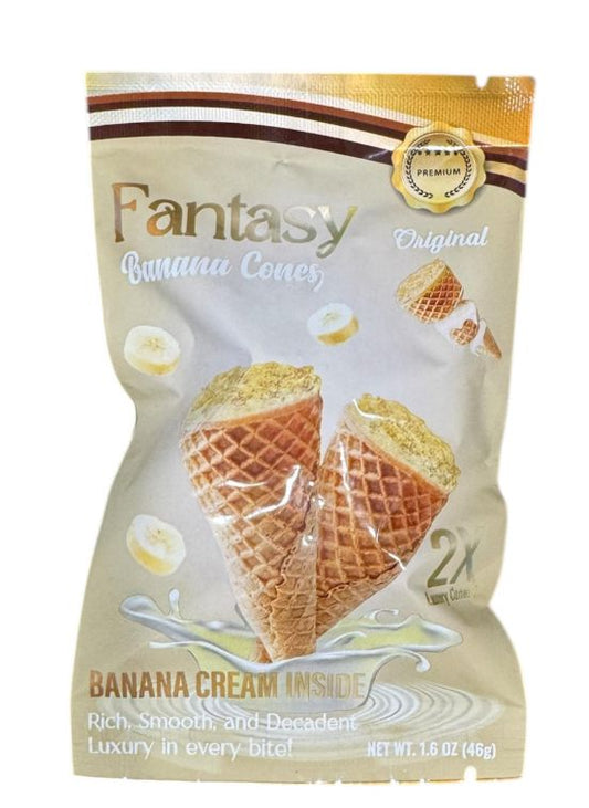 Banana Cones - with Banana Cream - x2 luxury cones 10 Count