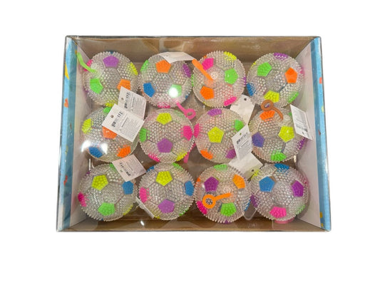 LED Flashing Soccer Ball - Assorted 24 Count