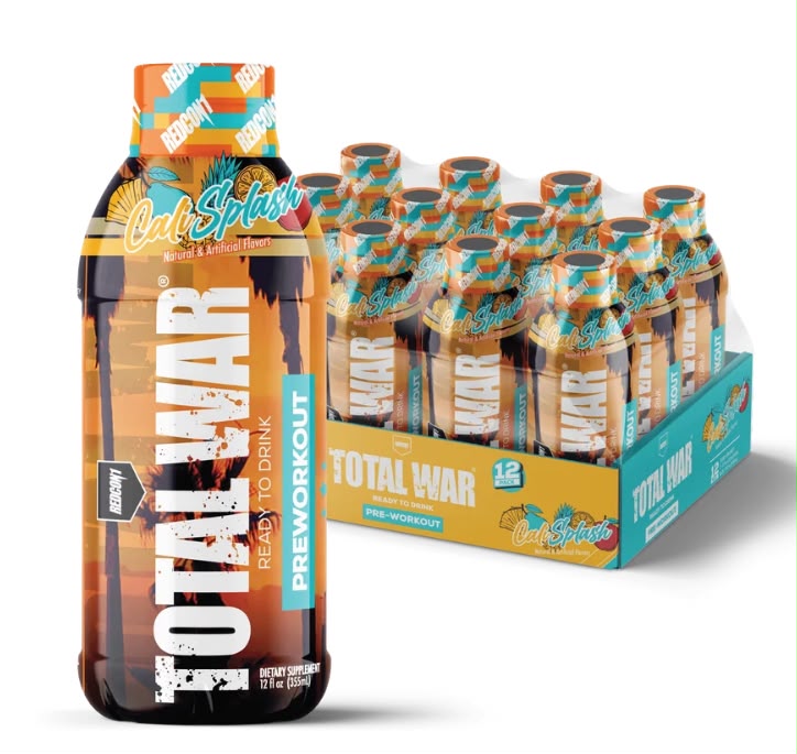 Total War Ready To Drink Preworkout | Cali Splash 12 Count