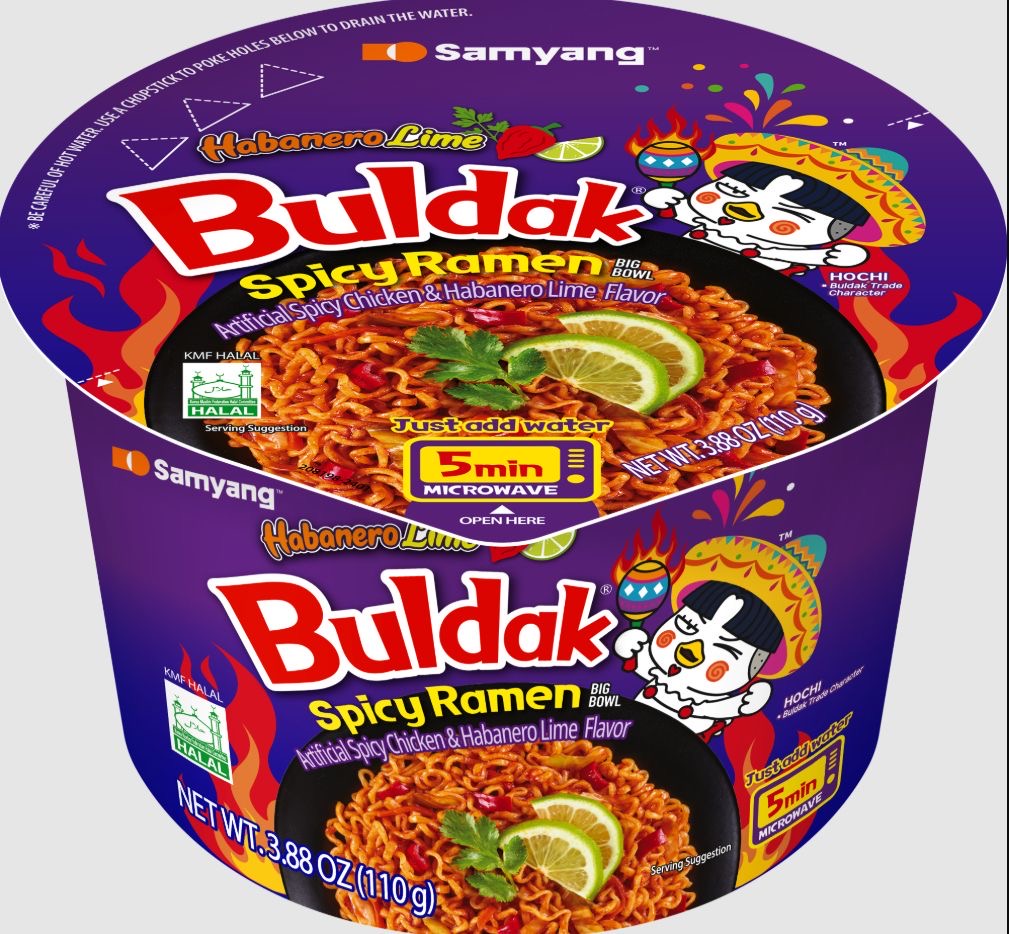 Samyang Buldak Ramen Bowl Habanero Lime 6 Count