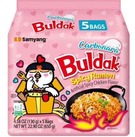 Samyang Buldak Ramen Bags Carbonara 5 Count