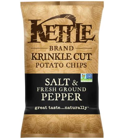 Kettle Potato Chips Salt & Pepper 12 Count