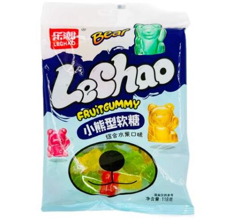 LeChao Bear Shaped Gummy Candy 12 Count