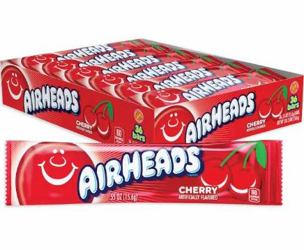 Airheads Single Bars Cherry 36 Count