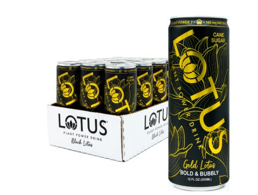 Lotus Plant Power Drink Gold (Cane Sugar) 12 Count