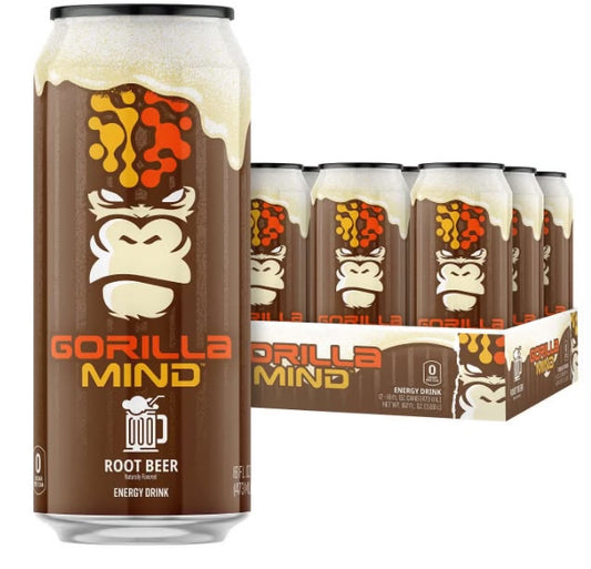 Gorilla Mind Energy Root Beer 12 Count