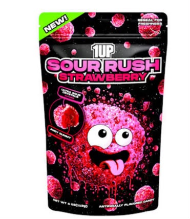 1UP Candy | Strawberry Sour Rush 12 Count