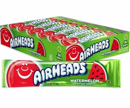 Airheads Single Bars Watermelon 36 Count