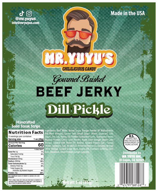 Mr. YuYu's Beef Brisket Dill Pickle Jerky 6 count