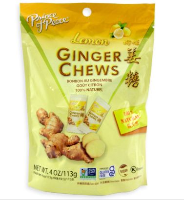 Prince Of Peace Ginger Chews Lemon 12 Count