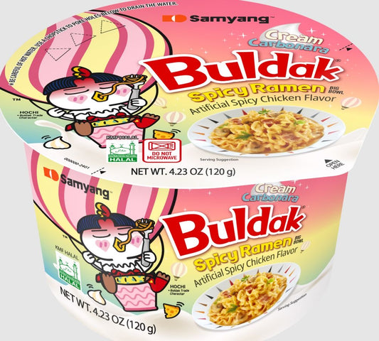 Samyang Buldak Ramen Bowl Cream Carbonara 6 Count