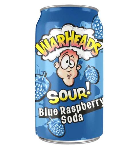 Warheads Sour Blue Raspberry Soda 12 Count