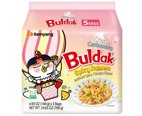 Samyang Buldak Ramen Bags Cream Carbonara 5 Count