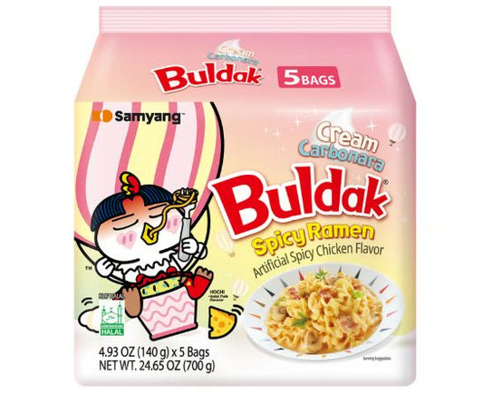 Samyang Buldak Ramen Bags Cream Carbonara 5 Count