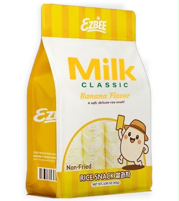 Ezbee Milk Classic Rice Snack -  Banana 24 Count
