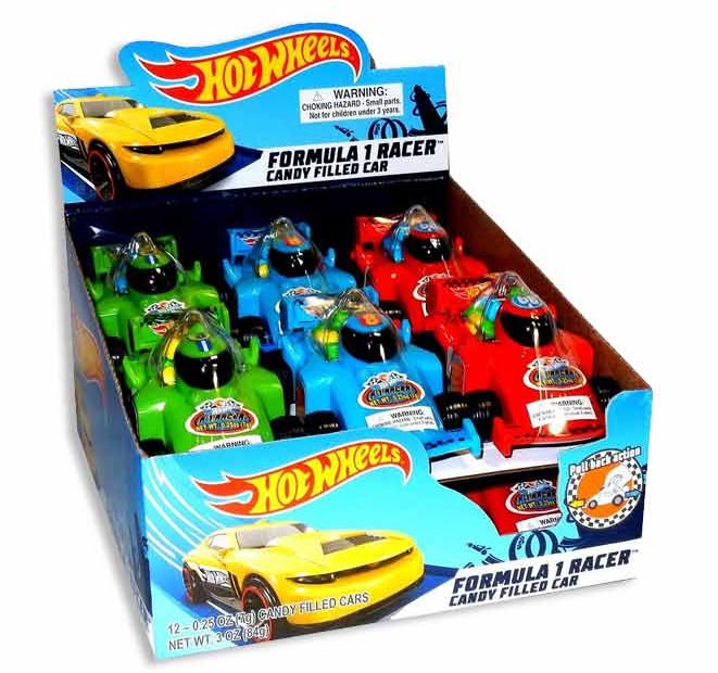 Hot Wheels Formula 1 Racer Candy Filled Car 12 Count