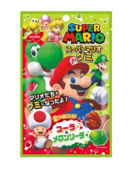 Exotic Super Mario Gummy Cola & Melon Soda 12 Count