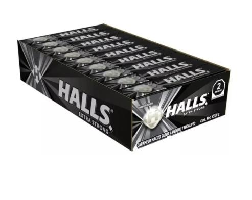 Halls Black Extra Strong 24 Count