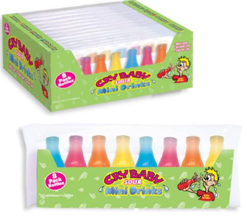 Nik-L-Lip Wax Bottle Candy 8PK Sour 12 Count