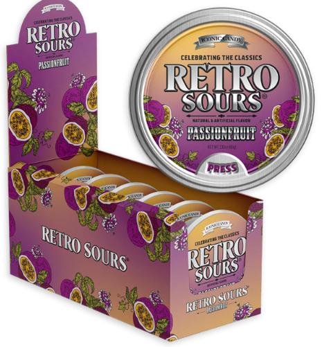 Ionic Candy - Retro Sours Tins Passionfruit 16 Count