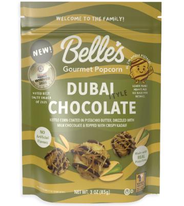 Belles Gourmet Popcorn - Dubai Style Chocolate 12 Count