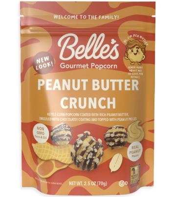 Belles Gourmet Popcorn - Peanut Butter Crunch 12 Count