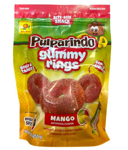 De La Rosa Pulparindo Gummy Rings Mango 12 Count