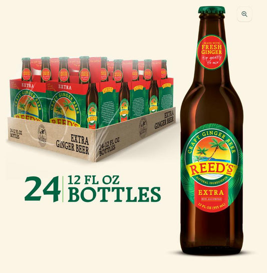 Craft Glass Soda | Reed's Extra Ginger Brew Soda 24 Count