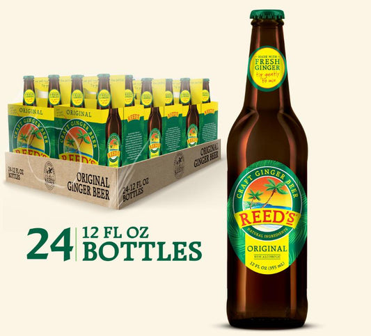 Craft Glass Soda | Reed's Original Ginger Brew Soda 24 Count