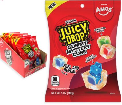 Juicy Drop Gummy Mystery Cube By Amos 12 Count
