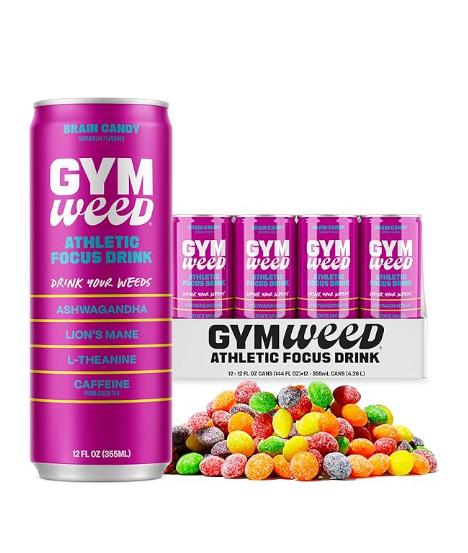 Gym Weed Focus Drink: Brain Candy Flavor 12 Count