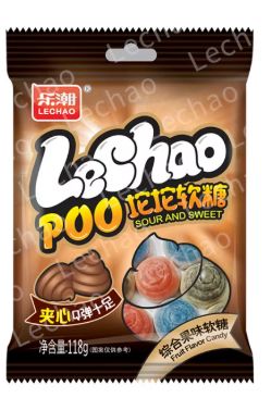 LeChao Stool Shape Sour And Sweet Gummy Candy 12 Count