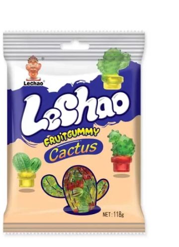 LeChao Cactus Shaped Gummy Candy 12 Count